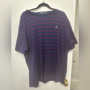 Polo Ralph Lauren red and blue stripes men t-shirt